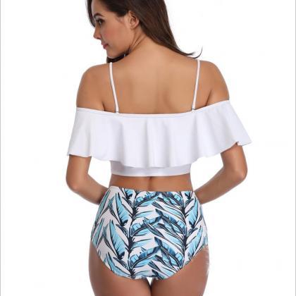 Sexy Print Bikini Swimwear - White