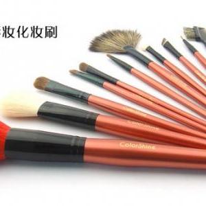 Natural Goat Hair Colorshine Makeup Brush Set 12..