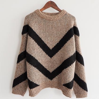 High Quality Fashion Geometric Print Sweater For..