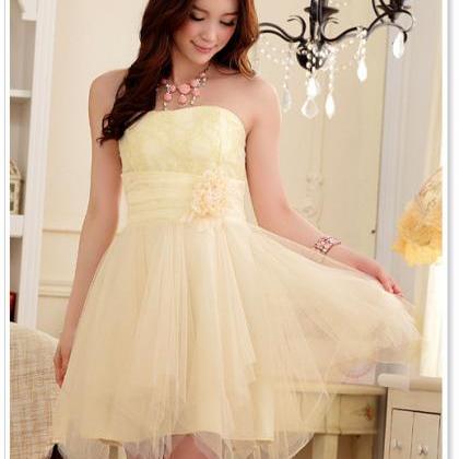 Cute And Beautiful Strapless Dress