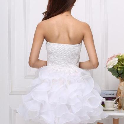 Sequins Cute And Beautiful Strapless Dress