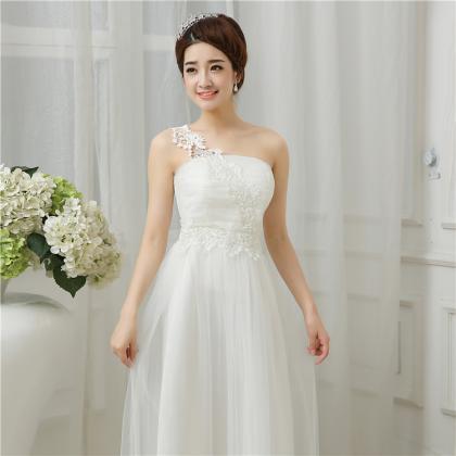 Cute And Beautiful Strapless Dress - White