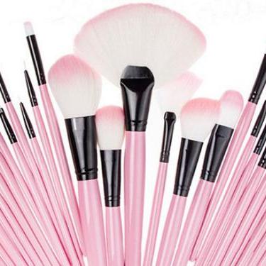 32pcs Pink Eyeshadow Eyebrow Blush Makeup Brushes..