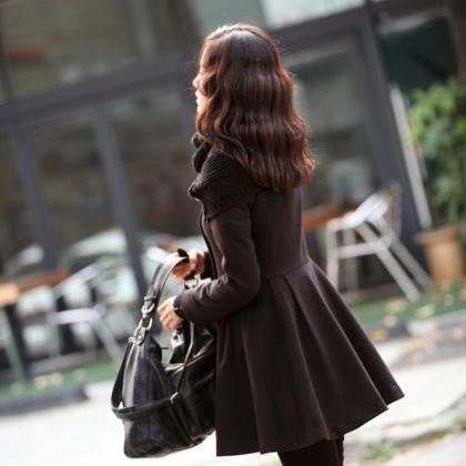 High Quality Double Breasted Wool Winter Coat -..