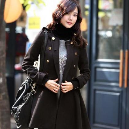 High Quality Double Breasted Wool Winter Coat -..