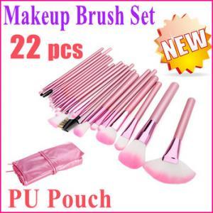 High Quality 22 Pcs Pink Makeup Brushes Set With..