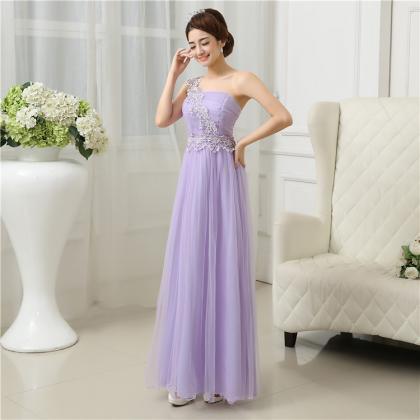 Cute And Beautiful Strapless Dress - Purple