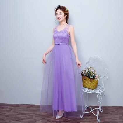 Fashion Strapless Dress - Purple