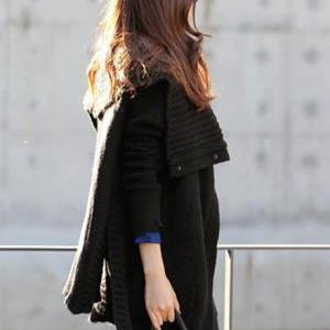 Korean Style Woman Long Sleeve Cardigan Sweater -..
