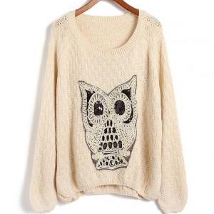 Cute Owl Comfort Ma Haimao Turtleneck Sweater For..