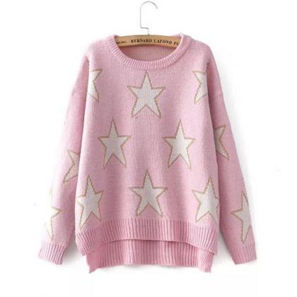 Star Decoration Pullovers Sweater