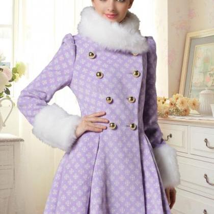 High Quality Fashion Wool Long Winter Dress Coat..