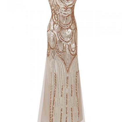 Strapless Sequined A-line Long Evening Dresses -..