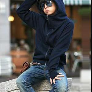 Korean Stylish Fleece Inside Hooded Coat With..