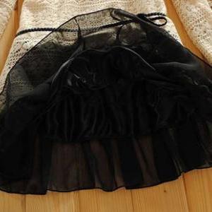Vogue Black Polk Dot Paned Long Sleeve Dress