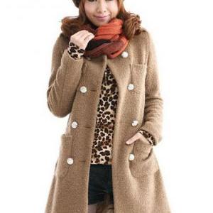 Double Breasted Cashmere Light Tan Coat