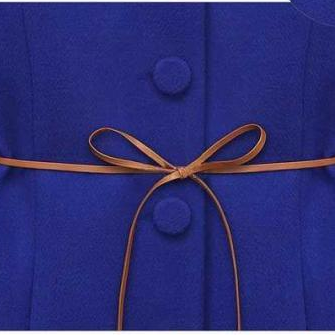 Gorgeous Fur Design Woolen Cape Coat - Blue