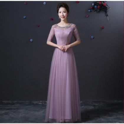 Designer Evening Party Long Dress - Light Purple