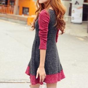 Fashion Spell Color Long Sleeve Kni..