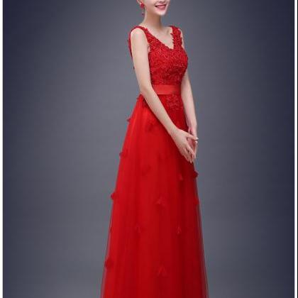 Designer Gorgeous Embroidered Red Evening Party..