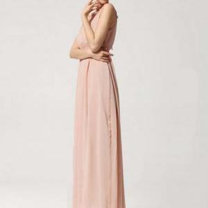 Vogue Slit Design Sleeveless Chiffon Long Dress -..