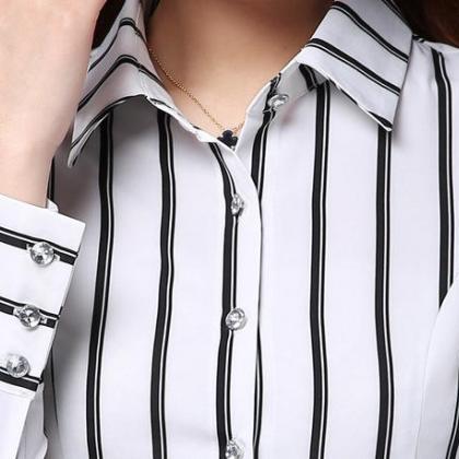 Fashion Print Long Sleeve Shirt For Women