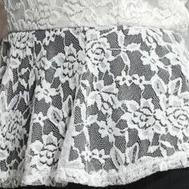 Chic White And Black Color Blocking Peplum Dress