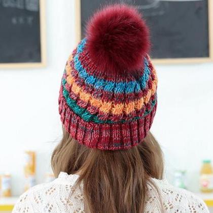 Cute Knitted Hat For Girls