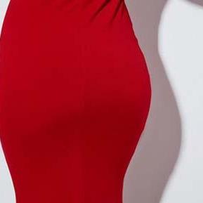 Sexy And Elegant Off Shoulder Red Mermaid Dress..