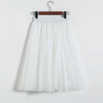 Spring And Summer Gauze Skirt Women Sweet Princess..