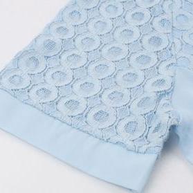 Light Blue Lace Short Sleeved Rompe..