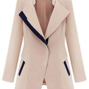 Designer Hooded Collar Long Sleeve Woman Coat With..