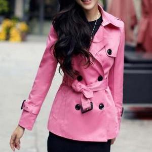 Women Essential Trench Coat With Belt For Autumn..
