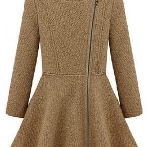 High Quality All Matched Long Sleeve Woolen Coat..