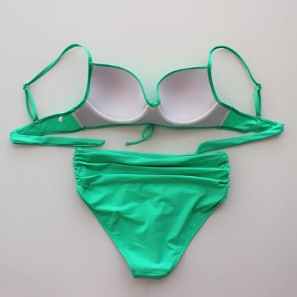 Green Sexy Bikini Swimsuit For Lady
