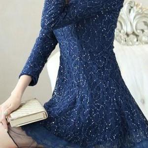 High Quality Woman Pretty Round Neck Long Sleeve..