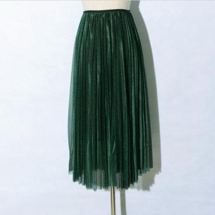 Summer Casual women pleated skirt