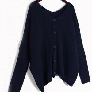 Fashion O Neck Long Sleeve Long Acrylic Sweater -..