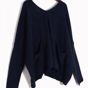 Fashion O Neck Long Sleeve Long Acrylic Sweater -..