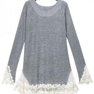 Fashion Style O Neck Long Sleeve Regular Pullovers..