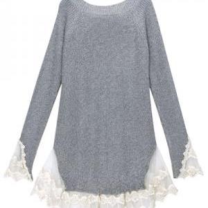 Fashion Style O Neck Long Sleeve Regular Pullovers..