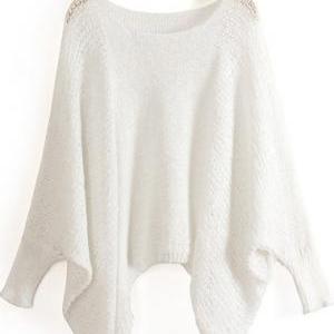 High Quality Loose Pattern Sweaters With Batwing..