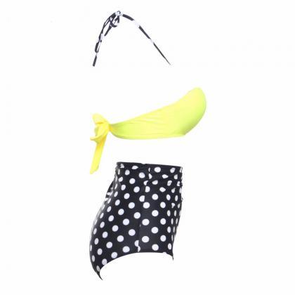 Dot Print Sexy Swimsuit Bikini Set For Women