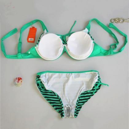 Sexy Women Plus Size Bikini , Swimsuit - Green