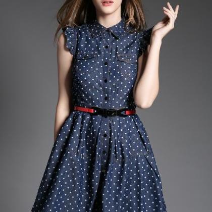 High Quality Polka Dots Designer Dress