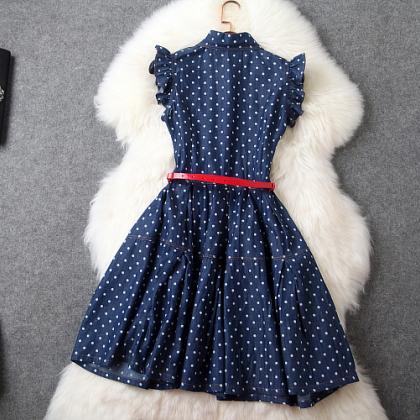 High Quality Polka Dots Designer Dress