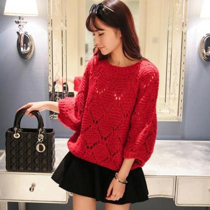 2015 Women Loose Batwing Sleeve Sweater(4 Colors)