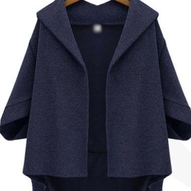 Casual Plus Size Asymmetric Hem Coats (2 Colors)