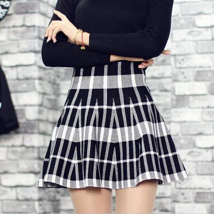 Design Fashion A-line Mini Knitting Skirt