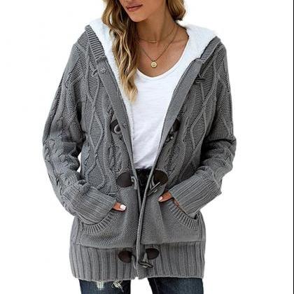 High Quality Long Sleeve Hooded Collar Sweater -..